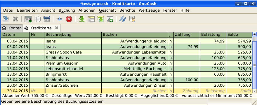 Zinsbelastung.