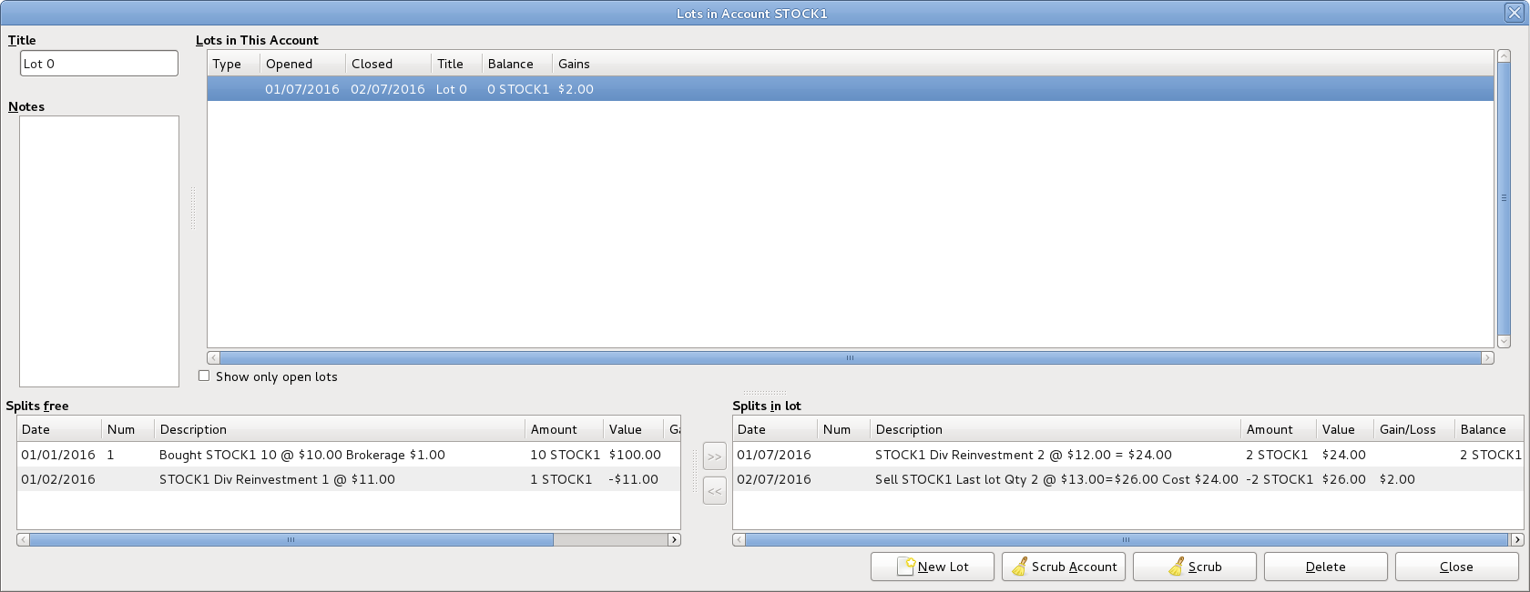 Screenshot vonLose in Fenster Posten anzeigen… .