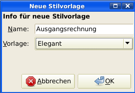 Neue Stilvorlage.